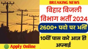 Bihar Bijli Vibhag Vacancy 2024: बिहार बिजली विभाग में निकली क्लर्क समेत 2610 पदों पर भर्तीयां, 10वीं पास करे आज ही अप्लाई