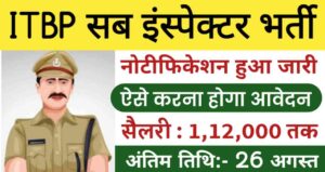 ITBP Sub Inspector Vacancy 2024: भारत तिब्बत सीमा पुलिस दरोगा भर्ती का नोटिफिकेशन जारी, सैलरी 35,000 से 1 लाख तक