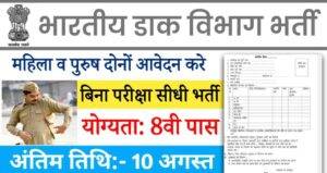 India Post Skilled Artisans Vacancy: भारतीय डाक विभाग में निकाली गई कई पदो पर भारतीय, 8वी पास करें आवेदन 