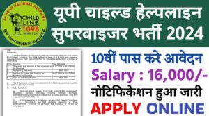 UP Child Helpline Supervisor Vacancy 2024: चाइल्ड हेल्पलाइन सुपरवाइजर पद के लिए निकली भर्तीयां, 10 पास सरकारी भर्ती का मौका