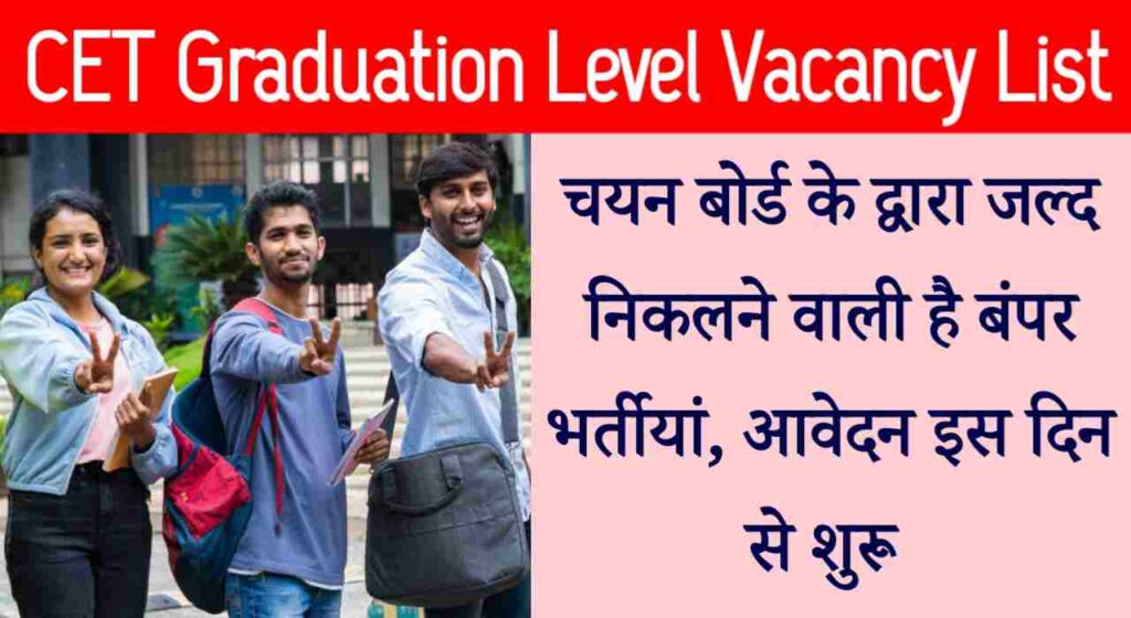 CET Graduation Level Vacancy List 2024: RSMSSB के द्वारा जल्द निकलने वाली है बंपर भर्तीयां, आवेदन इस दिन से शुरू 