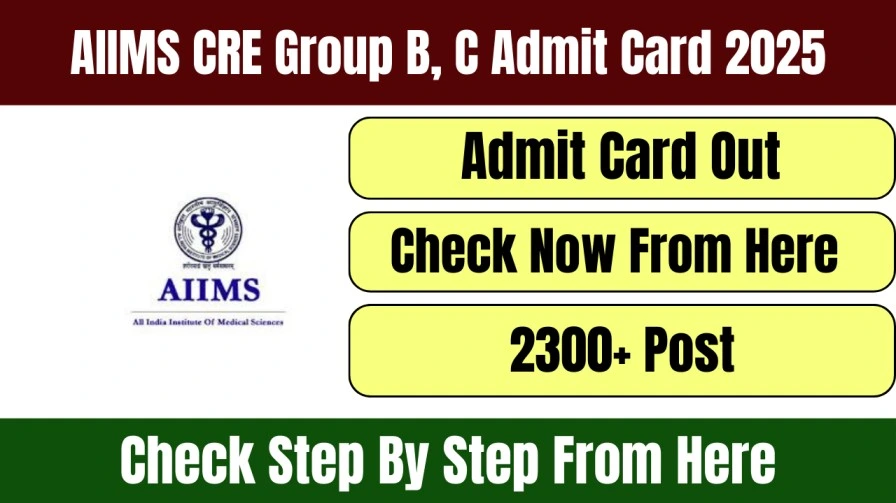 AIIMS CRE Group B, C Admit Card 2025