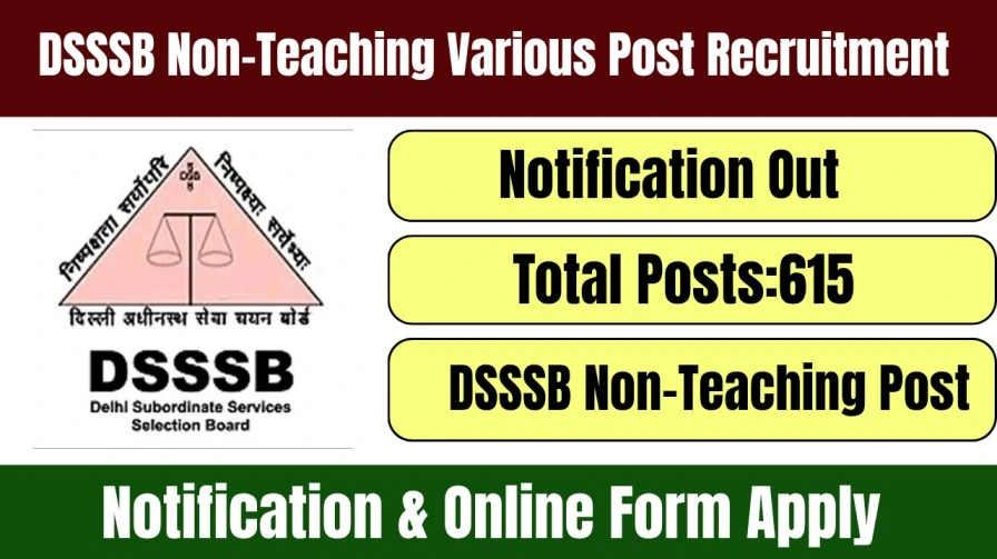 DSSSB Non-Teaching Various Post Recruitment
