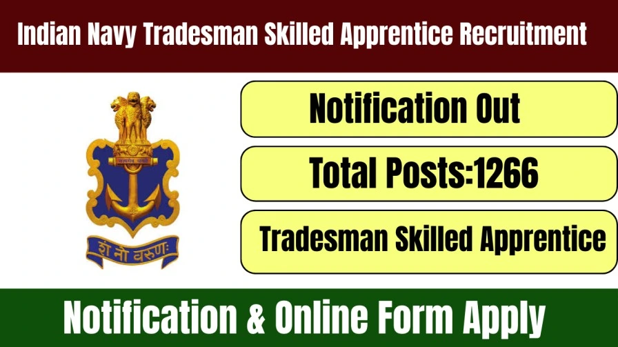 Indian Navy Tradesman Skilled Apprentice Recruitment
