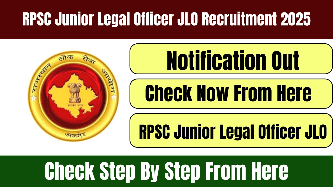 RPSC Junior Legal Officer JLO Recruitment 2025