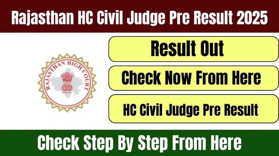 Rajasthan HC Civil Judge Pre Result 2025