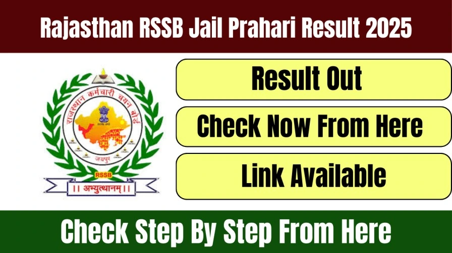 Rajasthan RSSB Jail Prahari Result 2025