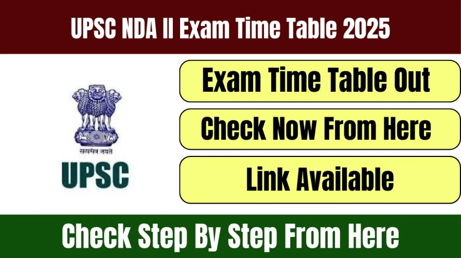 UPSC NDA II Exam Time Table 2025