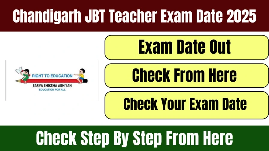 Chandigarh JBT Teacher Exam Date 2025