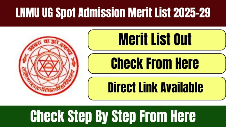 LNMU UG Spot Admission Merit List 2025-29